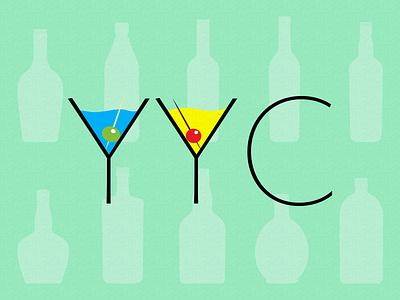 YYC bottles cocktails ideal logo martini martinis sans yyc