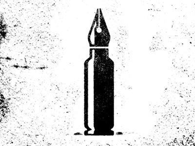 Weapons Policy ammo black and white bullet illustration op ed pen quill texture