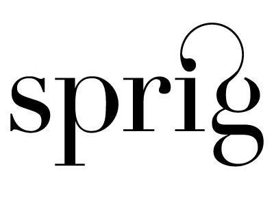 Sprig hair salon ligature modern sprig type