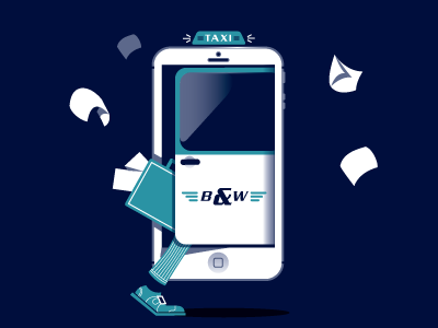 Taxi App app blue cab concept illustration iphone leg minneapolis papers shoes taxi white