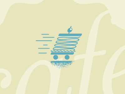 Make it to go blue cafe fast icon illustration line sandwich speed texture to go wheels