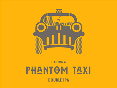 Phantom Taxi beer halftone micro brew minneapolis taxi yellow