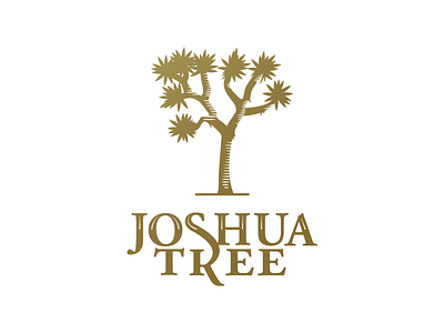 Joshua Tree etching gold illustration joshua tree lettering logo typography