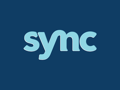 logo mark for a potential thing blue lettering sync