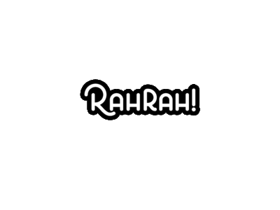 RahRah! black lettering letters logo vector