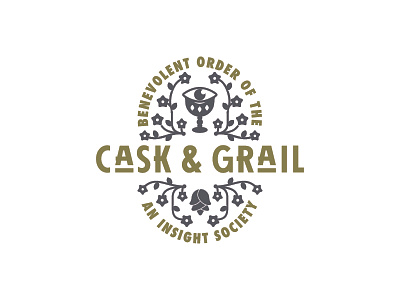 killed cask and grail flowers futura grail hops illustration logo secret society