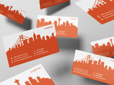 projekt202 Business Card branding business card card city design illustration office skyline