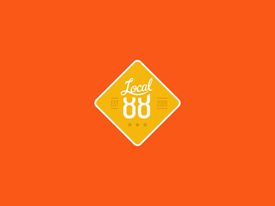 Fantasy Football Logo: Orange football logo sports