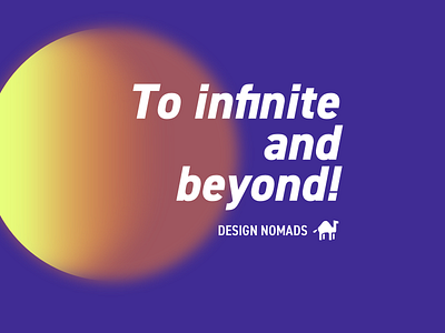 To infinite and beyond! branding fluid gradient typography