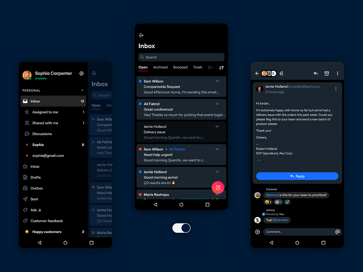 Darkmode color palette by Nico for Front on Dribbble