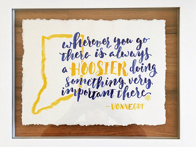 Vonnegut Quote - Final brush lettering calligraphy lettering