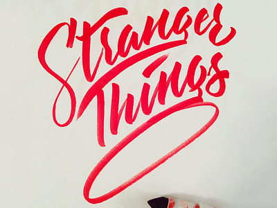 Stranger Things - Crayola Marker brush lettering brush pen calligraphy craylligraphy crayola