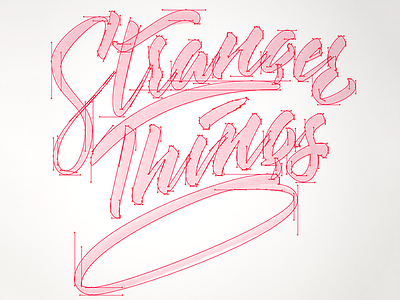 Stranger Things - Vectoring adobe illustrator brush lettering brush pen calligraphy handlettering illustrator lettering stranger things vector vector machine vectoring