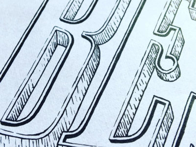 WIP of a magazine cover lettering project