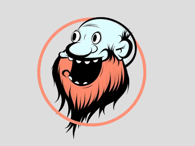 Ol’ beardy adobe bald beard illustration portrait time lapse