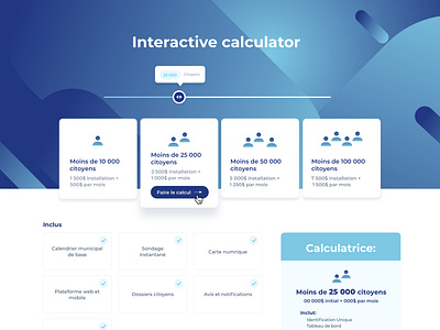 Interactive calculator for bciti app