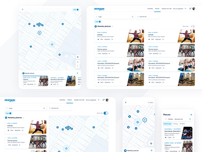 Places, decathlon community app app design interaction design ui ux ui design
