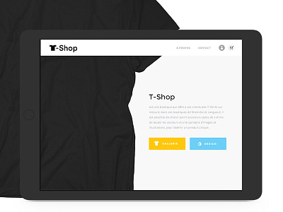 Concept. E-commerce application for Ipad