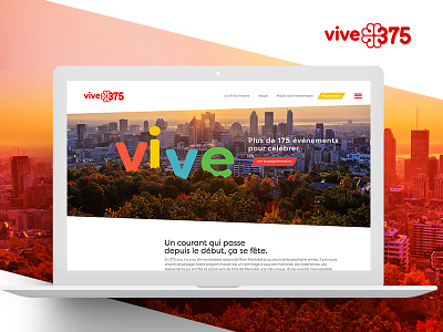 Montreal 375th. Website + Mobile App app design interaction design landing page montreal 375 montreal city redesign ux ui design