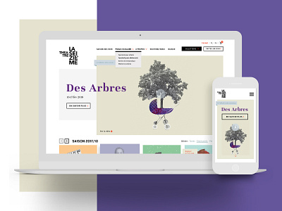 Redesign concept UX UI. Théâtre de la seizième.