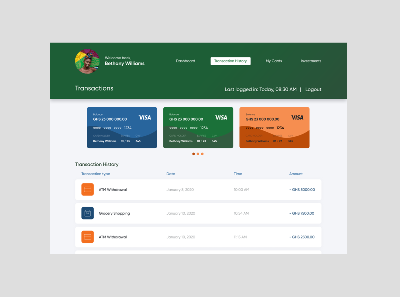 Transaction By Okey Ikechukwu On Dribbble