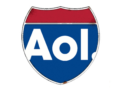 AOL Mobile Highway Logo logo roadsign