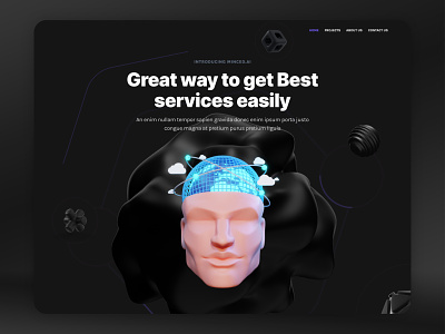 AI Services Website UI Design