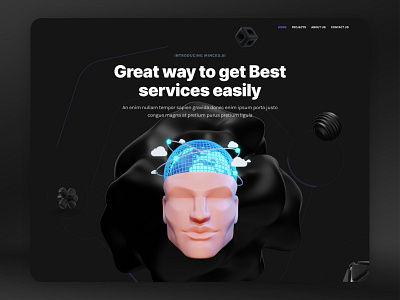 AI Services Website UI Design