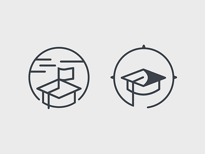 College Prep Logo Concepts brand branding college compass concept education graduation highschool journey logo prep resources