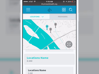 Locations and Providers Mobile Search