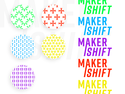 MAKERSHIFT Branding branding bright color fair festival harrisburg logo maker pattern
