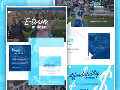 E-town College Campaign Microsite andculture blue bluejay college education homepage interface microsite parallax ui ux website