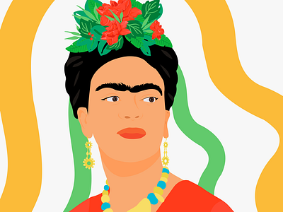Frida artist frida illustration illustrator portrait vector art