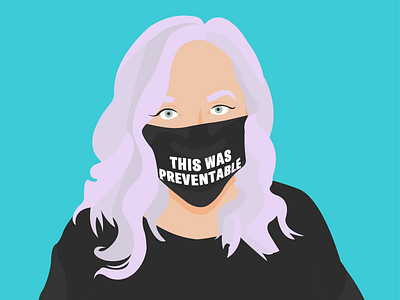 This was preventable covid crooked media mask self portrait vector vector art