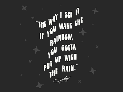 Dolly Parton dolly dolly parton lettering quotes rain rainbow stars