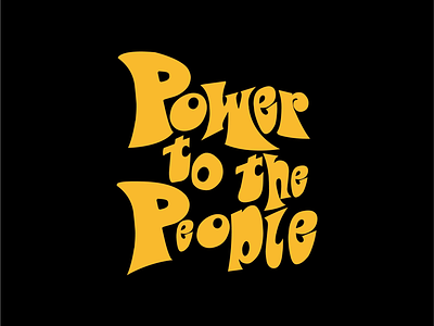 Power to the people black lives matter lettering