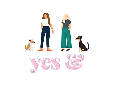 Yes& adobe branding character dogs illustration illustrator yes