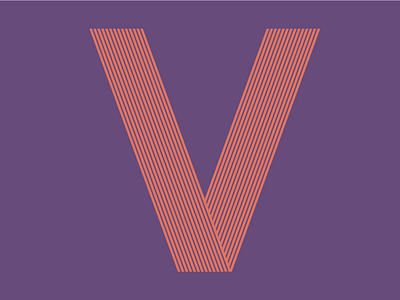 Letter "V" 36days v 36daysoftype 36daysoftype08 brand branding illusion letter mark stripe symbol type typography