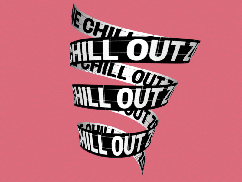 Chill out zone - Kinetic typography with cow after effect animal animation cow gif graphic design kinetic motion motion graphics text animation typography