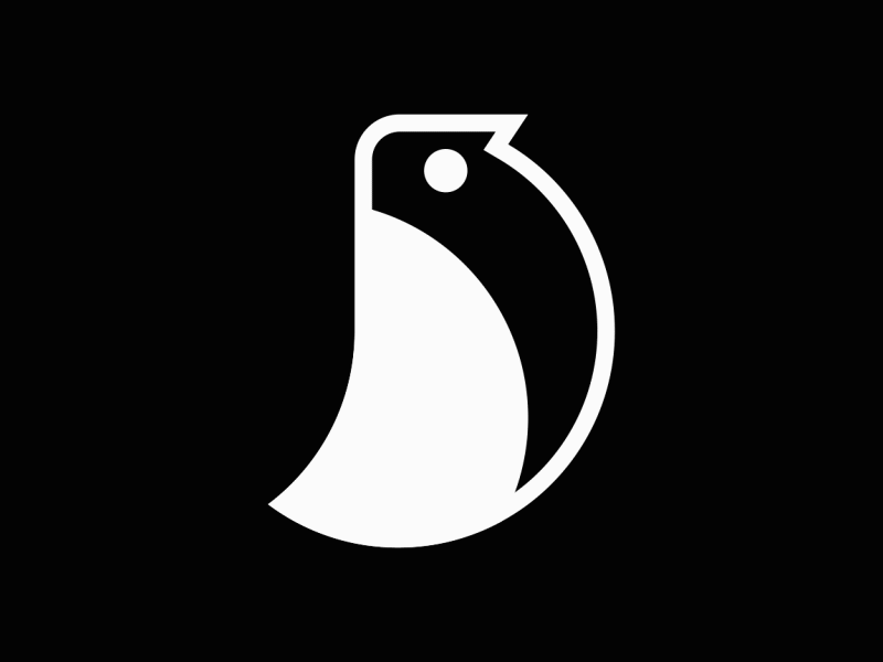 Penguin logo - grid animation brand branding construction geometric gif grid identity logo mark motion penguin perosnal shape symbol