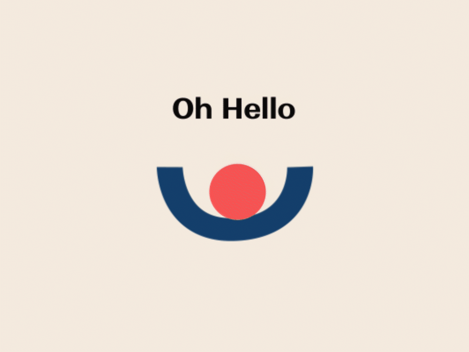 Oh Hello Dribbble! animation motion motion design motion graphics