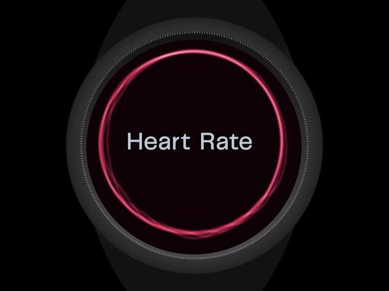 Heart Rate - Viva Magenta ai animation health interaction measurement motion pantone smartwatch ui visualisation viva magenta watch