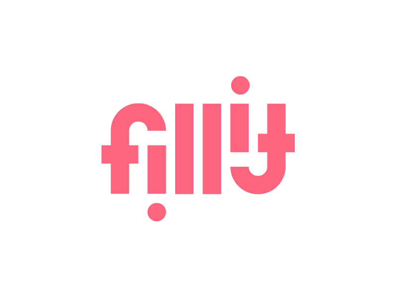 Fillit - Logo ambigram brand branding flip logo process record screen turn type upside down