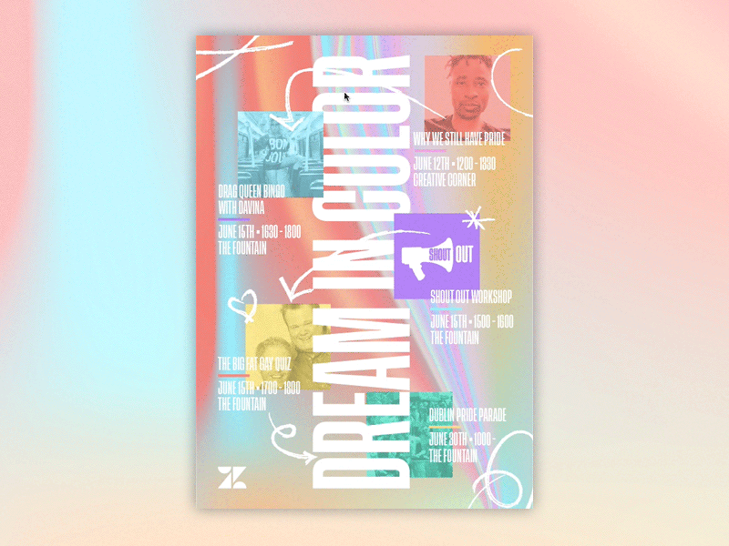 Zendesk - Dream in Color, Pride Poster
