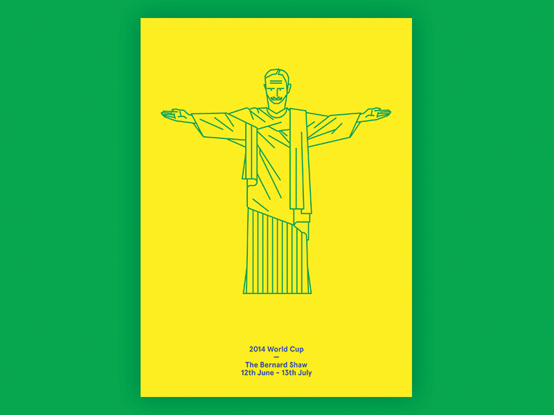 Bernard Shaw - World Cup 2014 barry brasil brazil dublin football poster pub rio rio de janeiro world cup world cup 2014