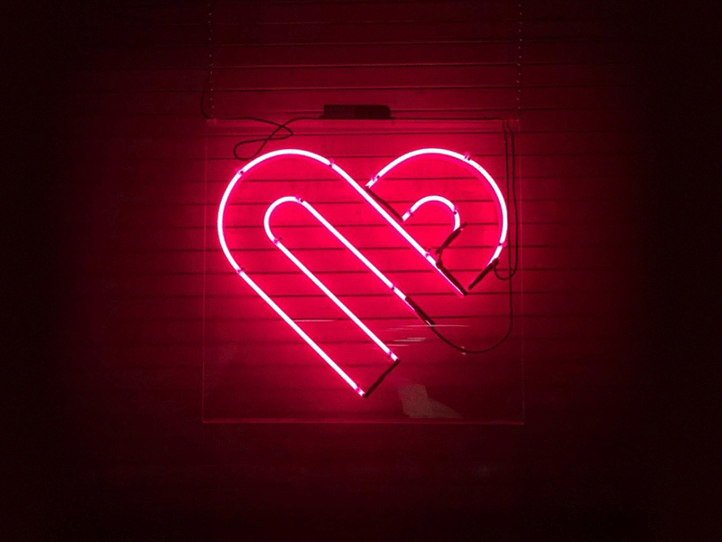 The Big Romance - Neon Sign bar brand branding heart logo neon pink pub red romance sign