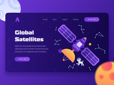 Space Startup Landing Page 2