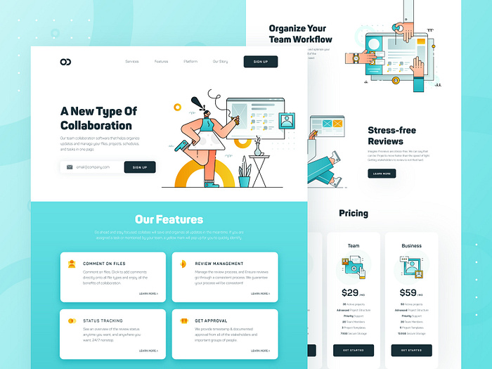 Collaboration Platform Web UI/UX by Samuel Oktavianus on Dribbble