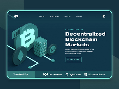 Blockchain Cryptocurrency Landing Page UI/UX 2