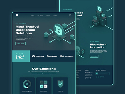 3D Blockchain/Cryptocurrency Landing Page